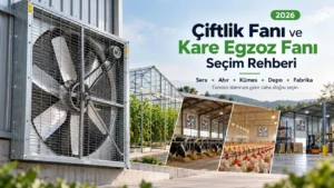 ÇİFTLİK FANI VE KARE EGZOZ FANI SEÇİMİ: SERA, AHIR, KÜMES VE BÜYÜK ALANLAR İÇİN 2026 REHBERİ