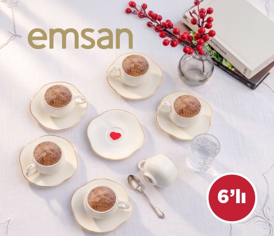 BİM 30 Ekim Emsan Porselen Fincan Takımı