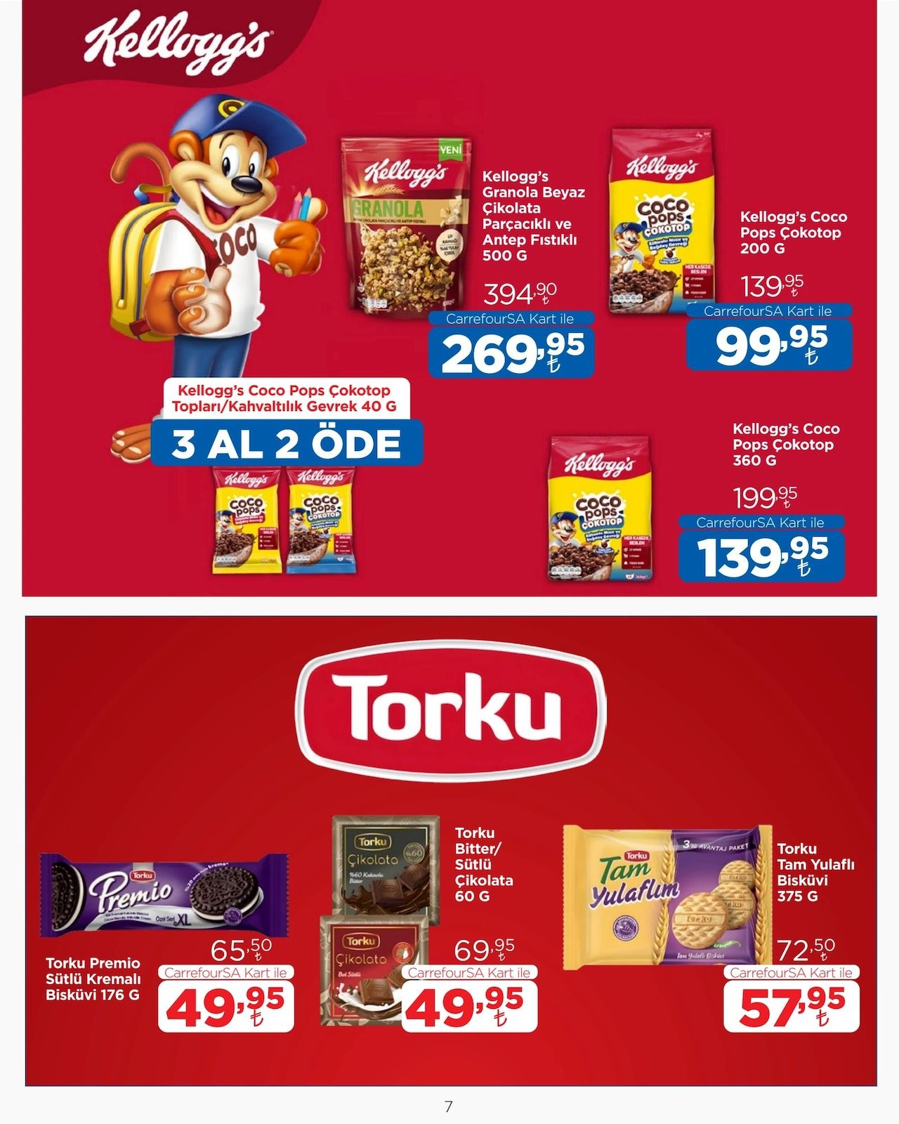 CarrefourSA 1-15 Ekim Kataloğu - 7. Sayfa (Kellogg's & Torku Kahvaltılık ve Atıştırmalıklar)