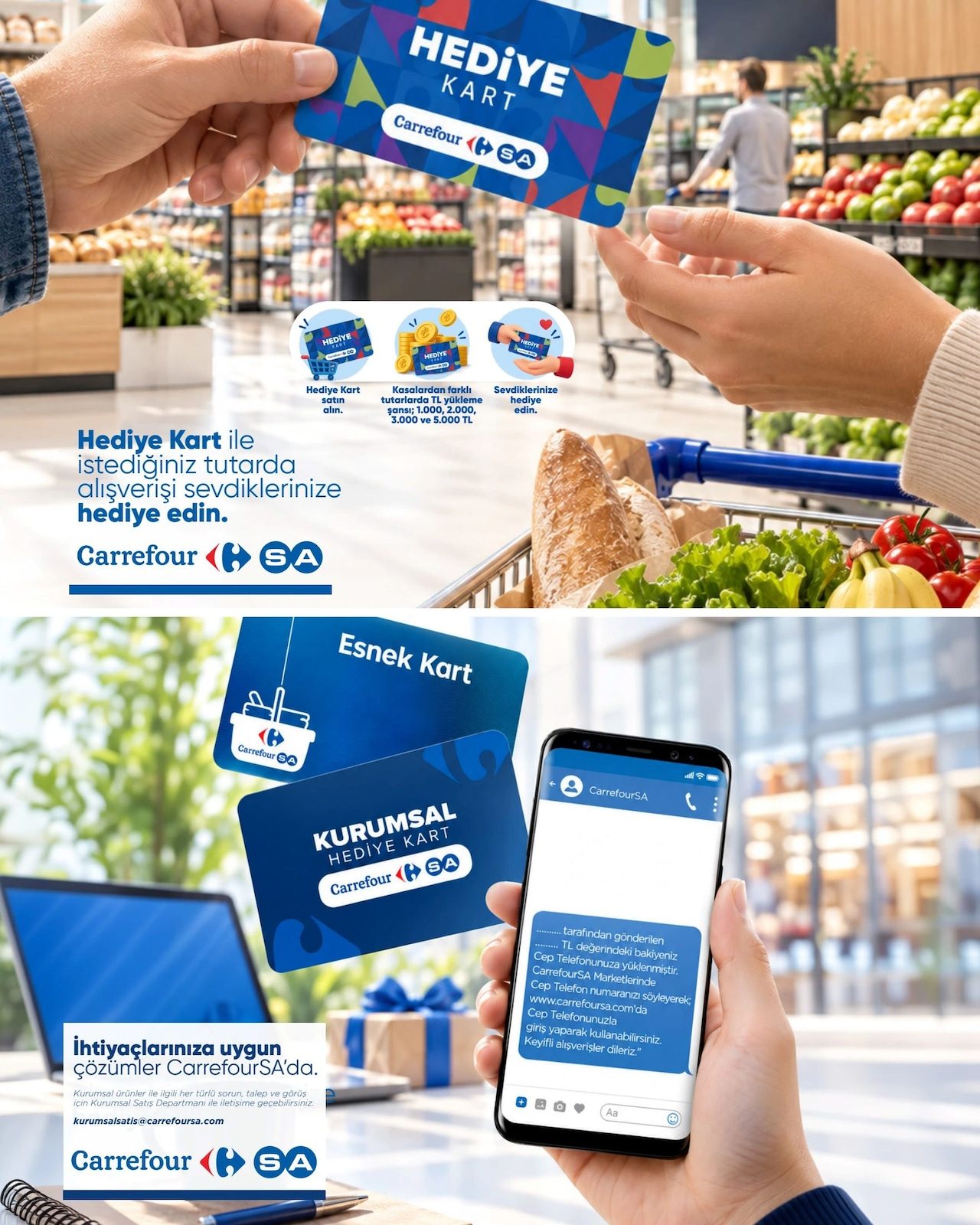 CarrefourSA 1-15 Ekim Kataloğu - 13. Sayfa (CarrefourSA Hediye Kart & Kurumsal Esnek Kart)